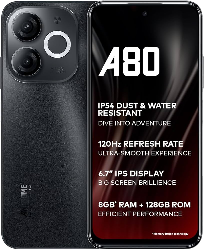 CELULAR A80  ITEL COLOR BLACK 8GB DE RAM 128GB